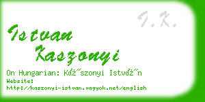 istvan kaszonyi business card